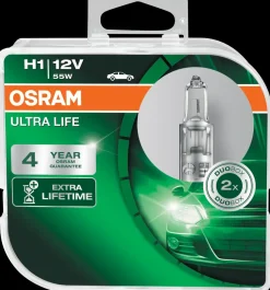 Osram autopære H1 Ultralife 2-pak