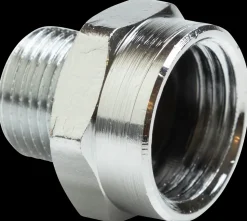 Overgangsmuffe 1/2" x 3/8" - krom