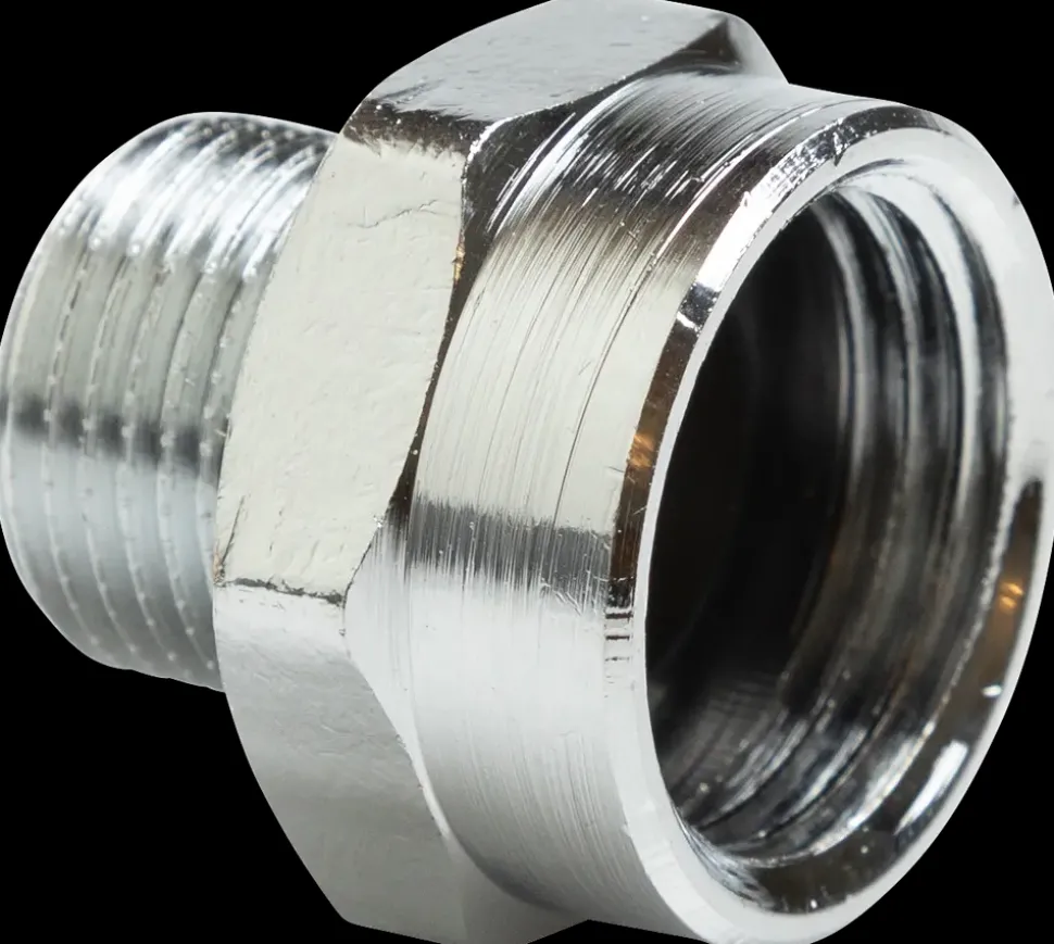 Overgangsmuffe 1/2" x 3/8" - krom