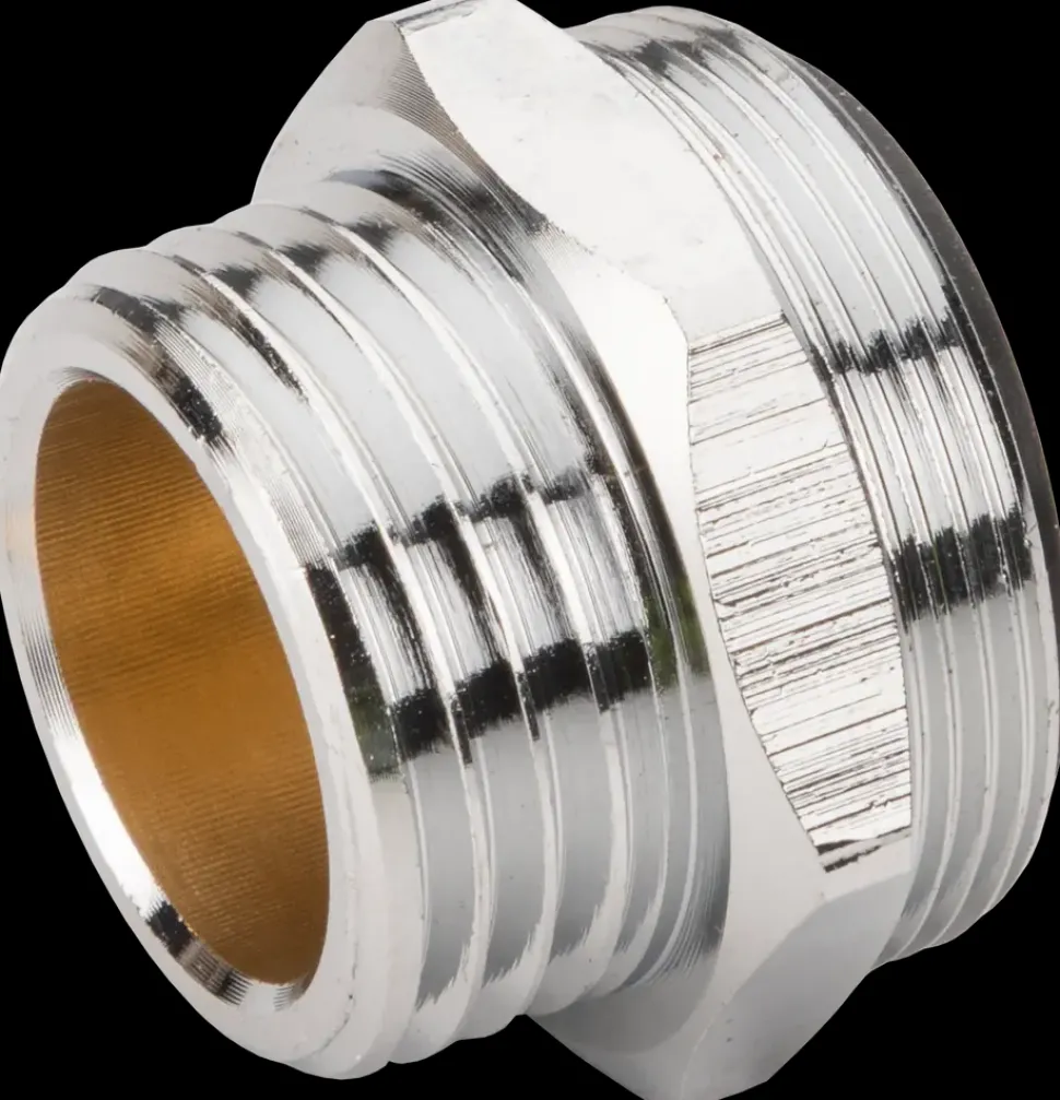 Overgangsnippel 24 mm x 1/2" - krom