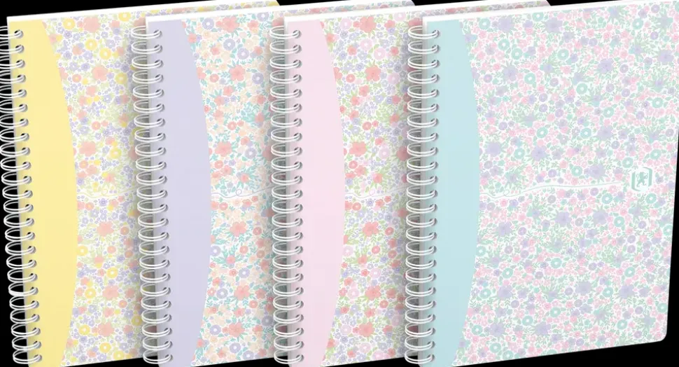 Oxford Floral Notesbog linjeret A5 - assorteret