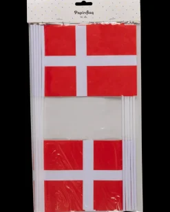 Papirflag på pind - 40cm 10-pak