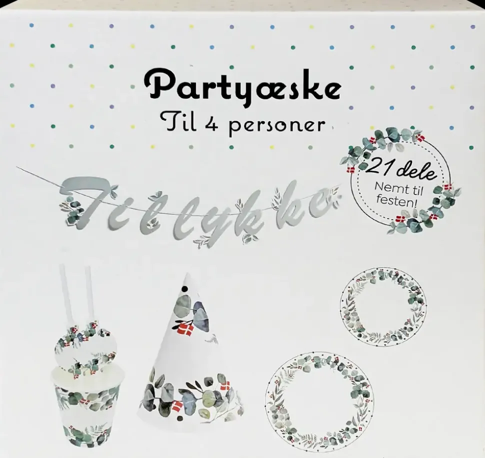 Partyæske til 4 personer - eucalyptus
