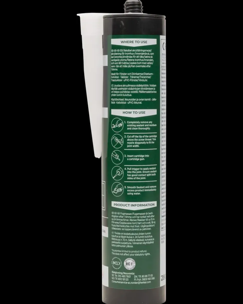 Pattex Akrylfuge 280 ml - Grå