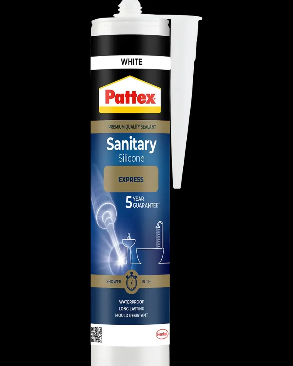 Pattex Silikonefuge Sanitet 1h - Hvid