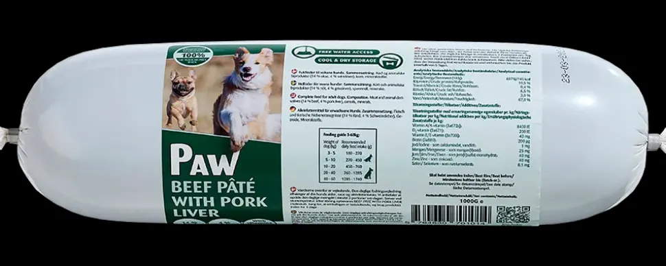 Paw Beef Paté svinelever 1000g