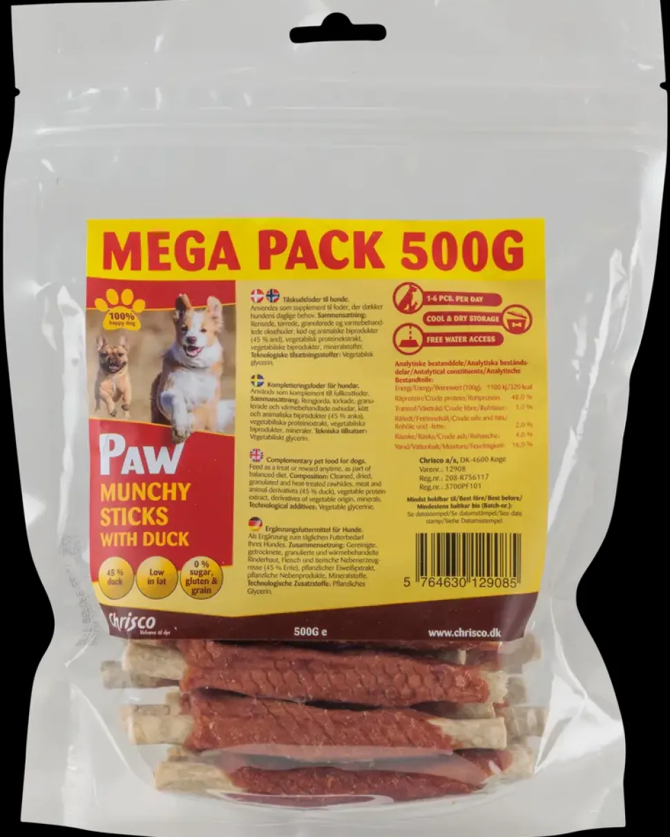 PAW Munchy sticks duck 500 g