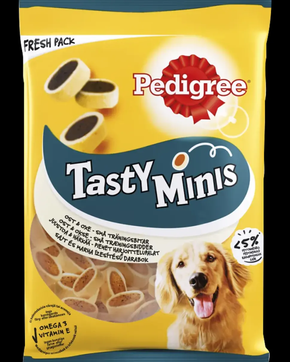 Pedigree Tasty Minis med ost og okse 140 g