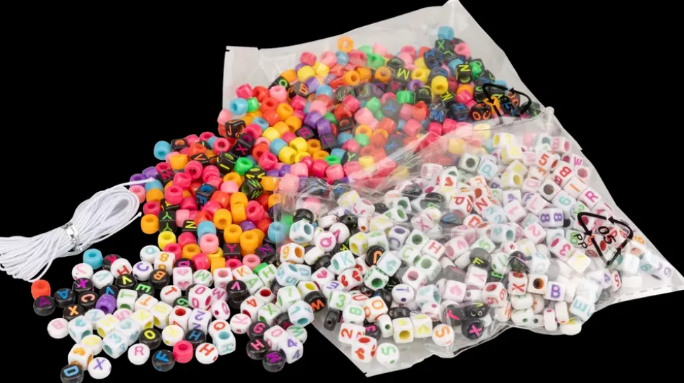 Perler Alfabet i spand - 1000 stk