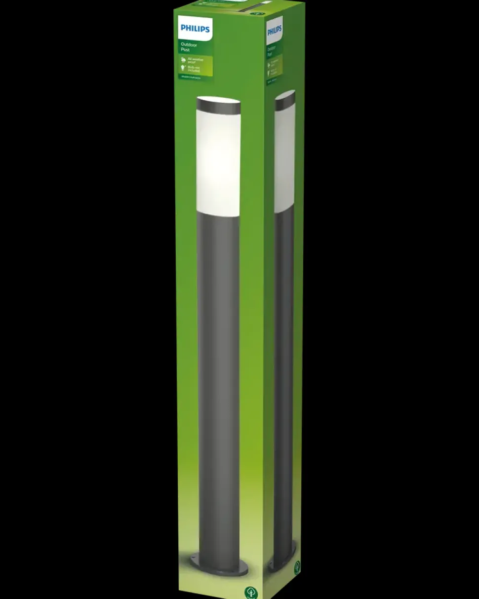 PHILIPS Havelampe E27 Utrecht H.80cm - antracitgrå