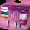 PHILIPS LED-filamentpære 4,3W E27 2-pak