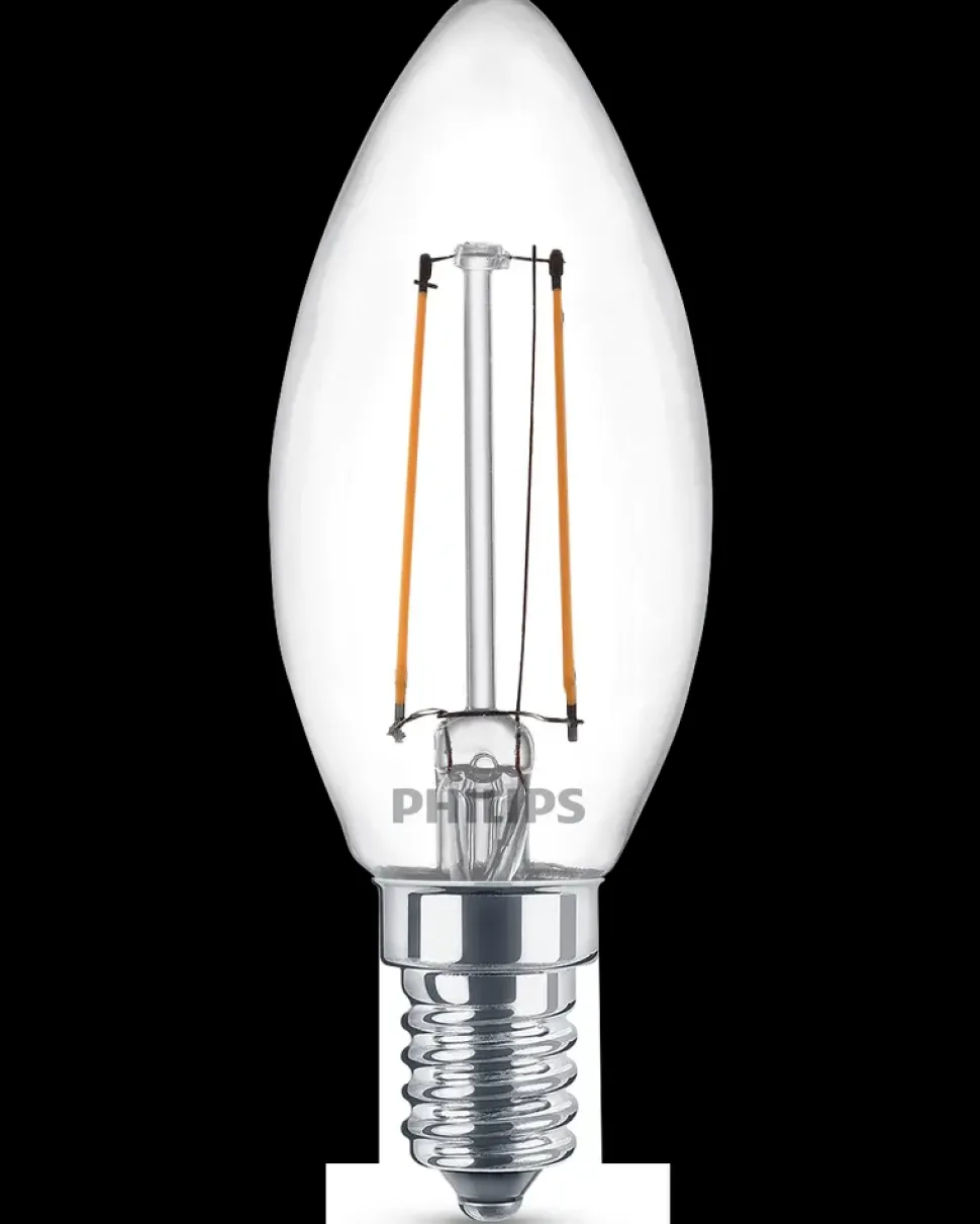PHILIPS LED-filamentpære 2W E14 2-pak