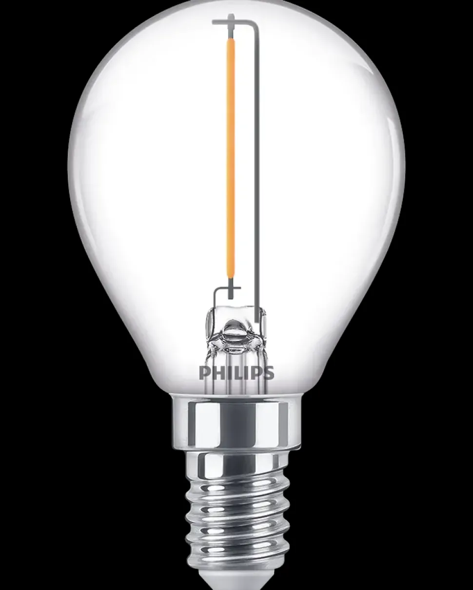 PHILIPS LED-filamentpære 2W E14 P45