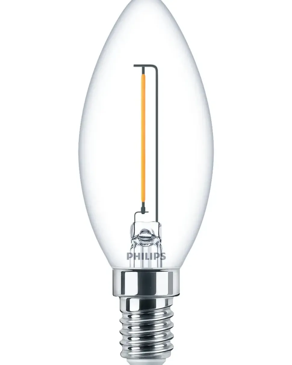 PHILIPS LED-filamentpære 2W E14 B35