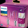 PHILIPS LED-filamentpære 2W E14 2-pak