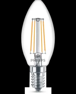 PHILIPS LED-filamentpære 4,3W E14 2-pak