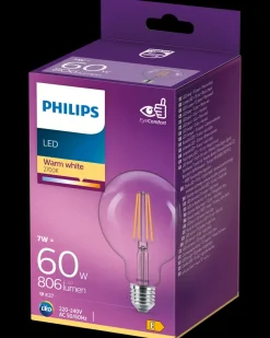 PHILIPS LED-pære filament 7W E27 G93