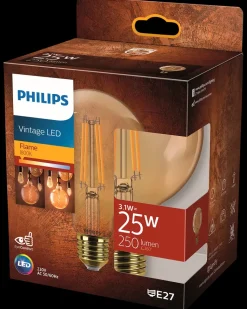 PHILIPS LED-pære filament 3,1W E27 G95