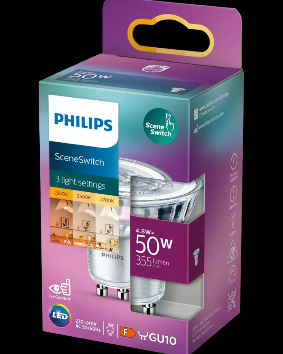 PHILIPS LED-pære SceneSwitch GU10 - 3 step