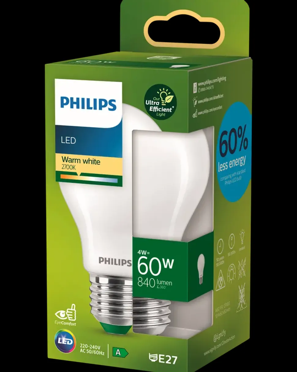 PHILIPS LED-pære 4W E27 A60