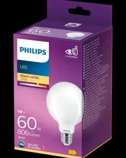 PHILIPS LED-pære 7W E27 G93