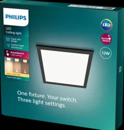 PHILIPS Loftlampe panel Scene 30x30cm 12W - sort