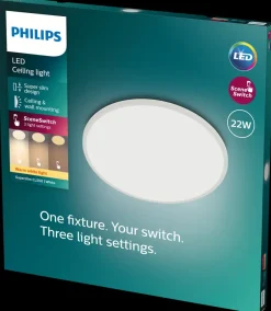 PHILIPS Plafond SceneSwitch slim Ø43cm 22W - hvid