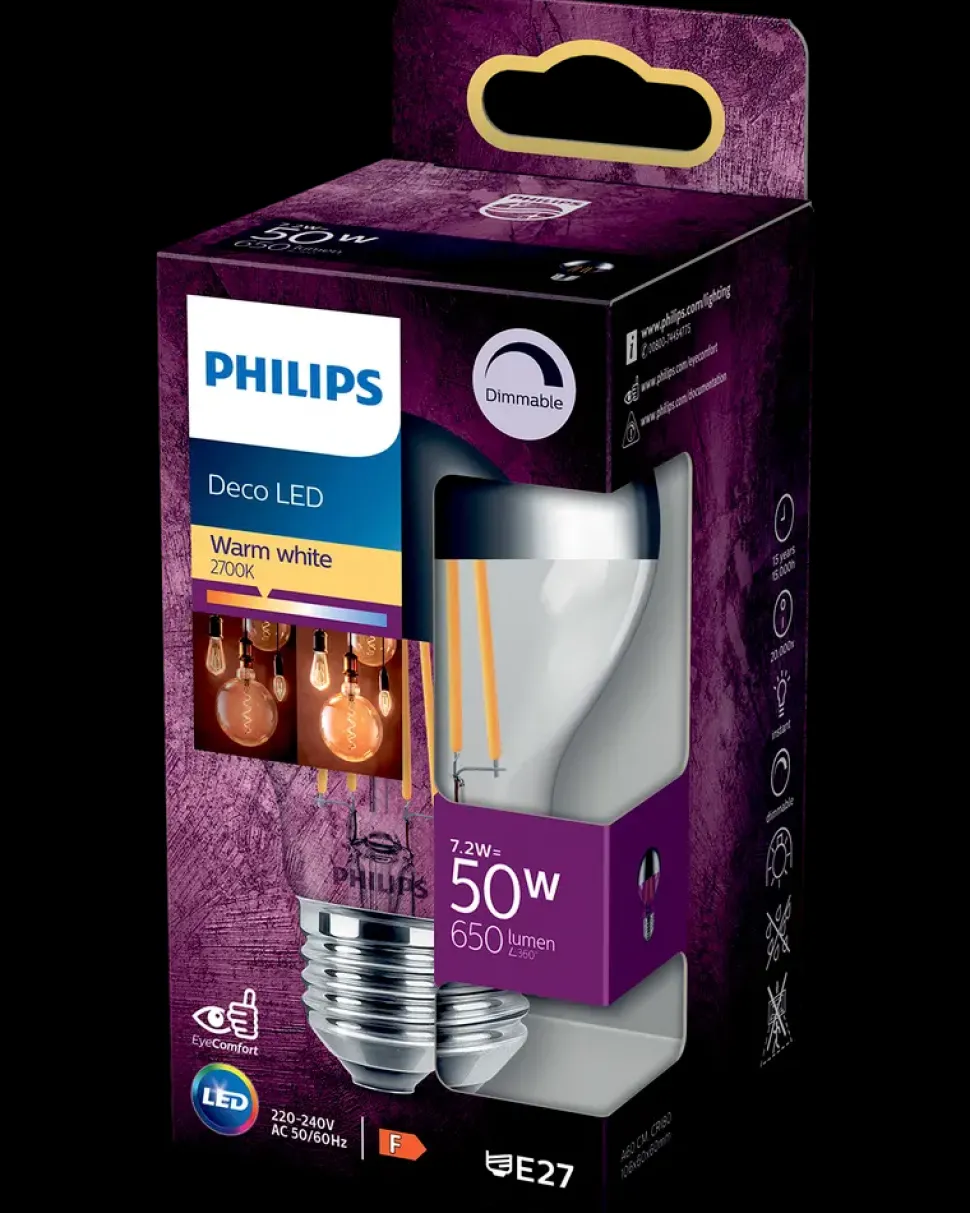 PHILIPS Spejlkrone 7,2W E27 dæmpbar