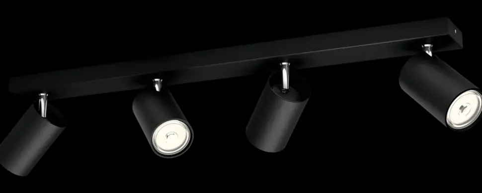 PHILIPS Spotlampe Kosipo GU10 4 spot - sort