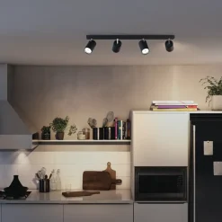 PHILIPS Spotlampe Kosipo GU10 4 spot - sort