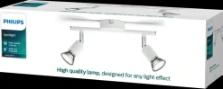 PHILIPS Spotlampe Limbali GU10 2 spot - hvid