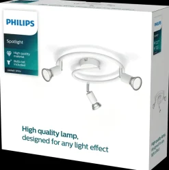 PHILIPS Spotlampe Limbali GU10 3 spot - hvid