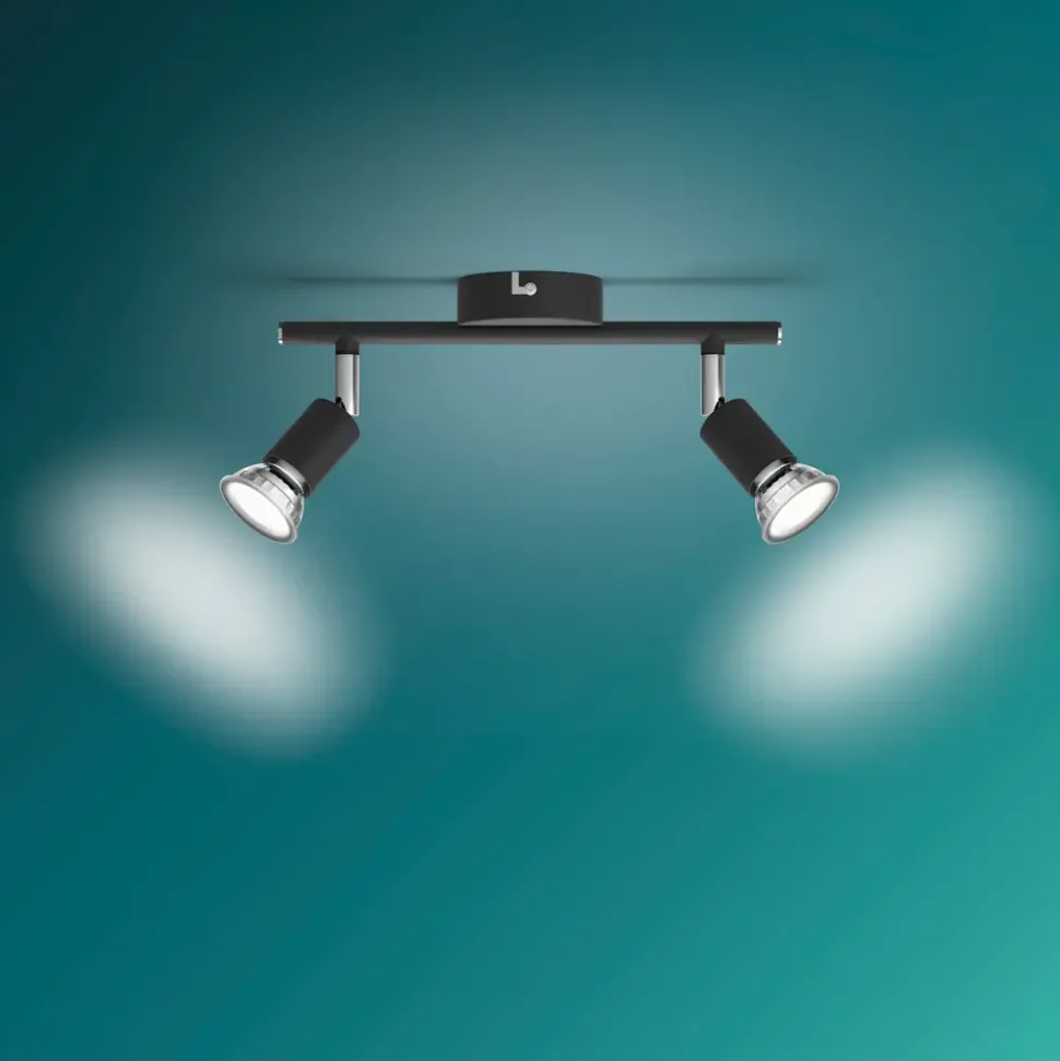 PHILIPS Spotlampe Limbali GU10 2 spot - sort