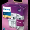 PHILIPS Spotpære 4,6W GU10 2-Pak