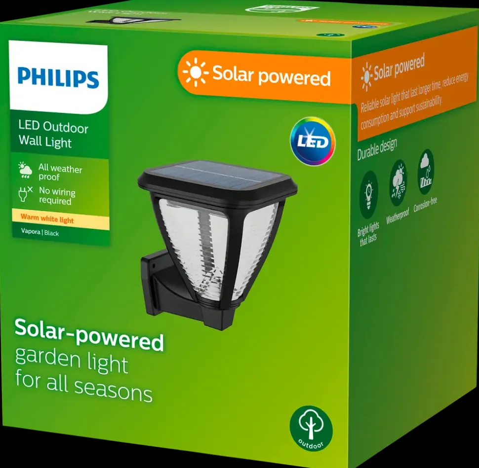 Philips Vapora - solcellevæglampe