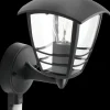 PHILIPS Væglampe Creek up med sensor E27 - sort