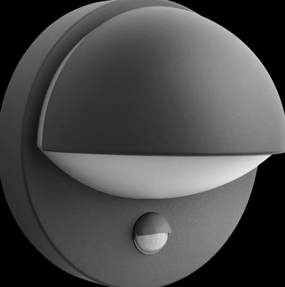 PHILIPS Væglampe med sensor June E27 - antracitgrå