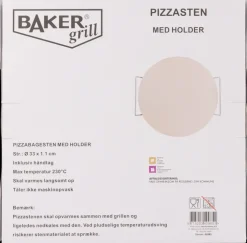 Pizzabagesten med holder Ø33 cm