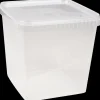 Plastbøtte med låg 5 l Firkantet