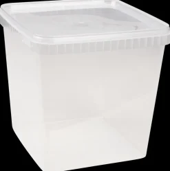 Plastbøtte med låg 5 l Firkantet