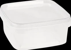 Plastbøtte med låg 1,6 l Firkantet