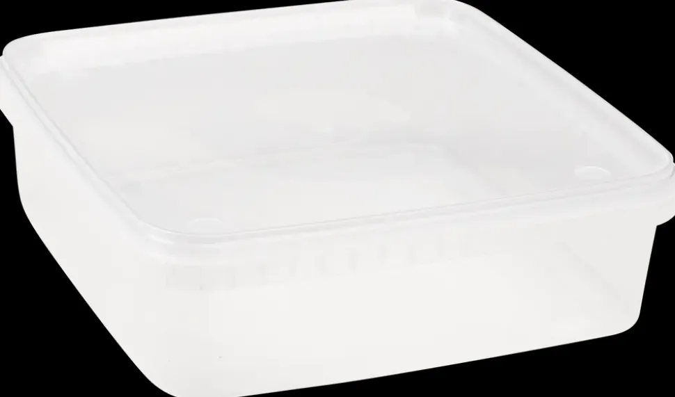 Plastbøtte med låg 1,5 l Firkantet