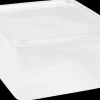 Plastbøtte med låg 3 l Firkantet