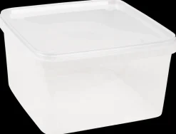 Plastbøtte med låg 3 l Firkantet