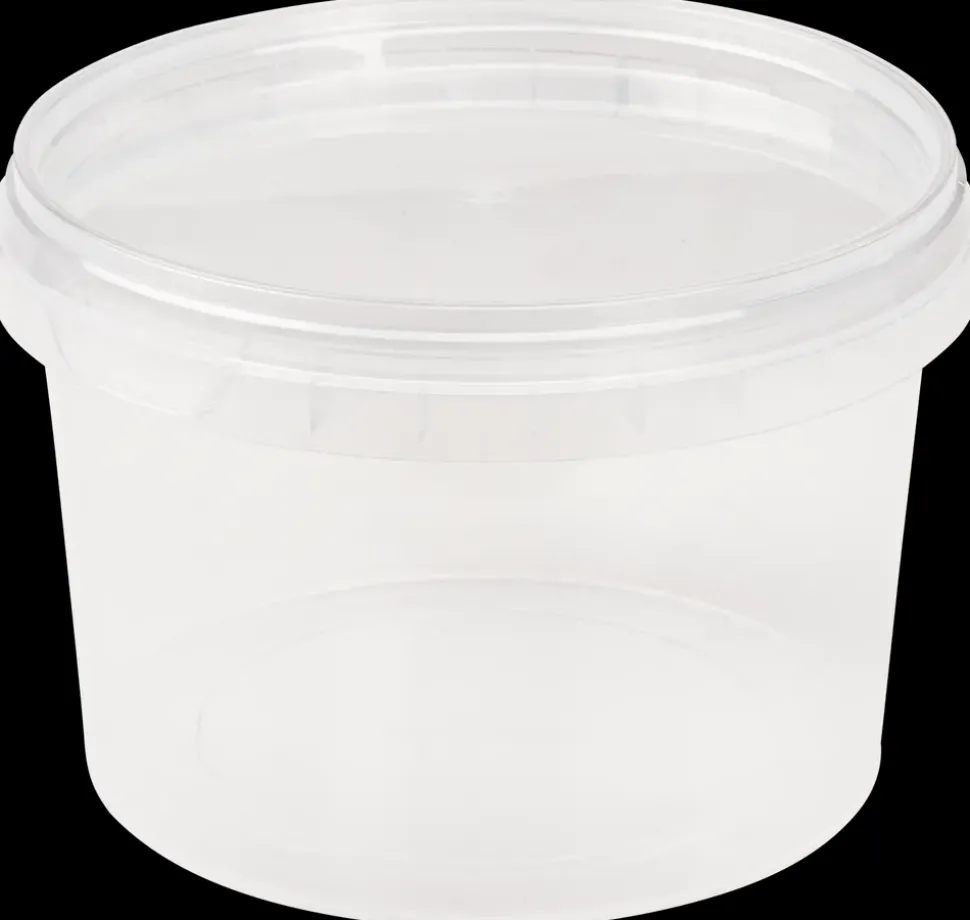 Plastbøtte med låg 565 ml Rund