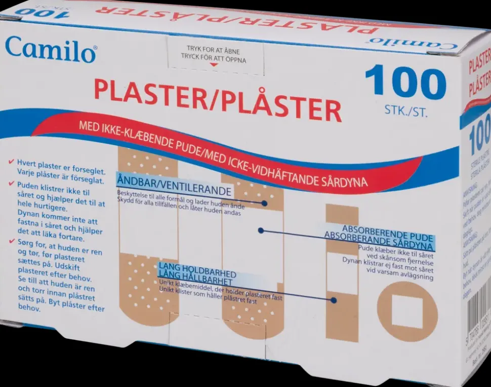 Plastersæt 4 str. 100 stk.