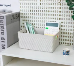 Plastikkurv small - lysegrå