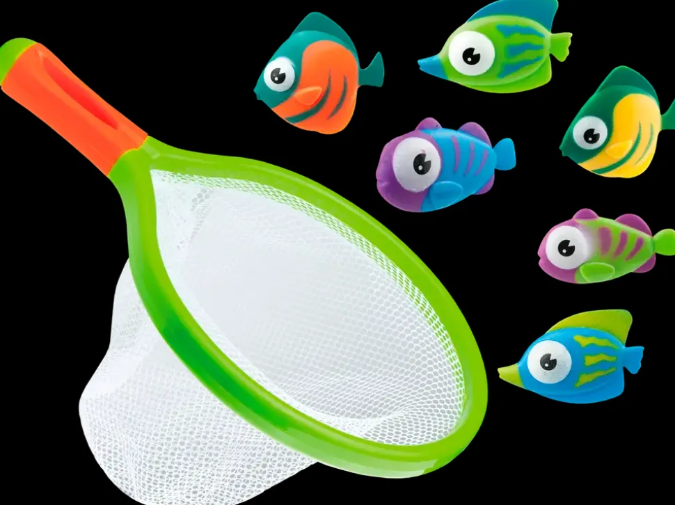 PLAY FUN Fiskespil med net og 6 fisk