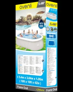 Pool Oval m. stålramme 10.886 L