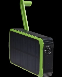 Powerbank med Solcelle og Håndsving